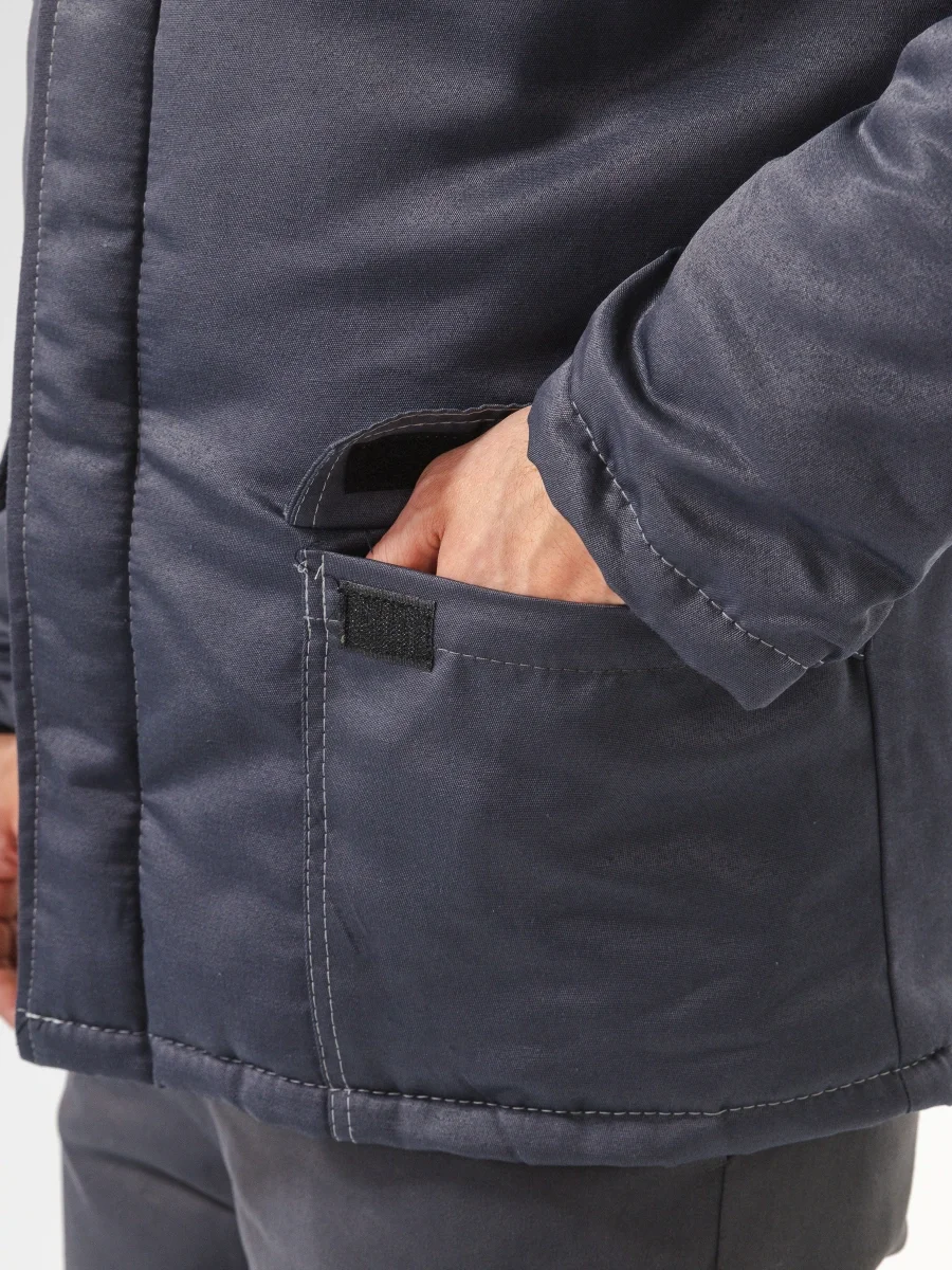 Куртка зимняя "УРАЛ" цвет: т.серый/красный - фото 3