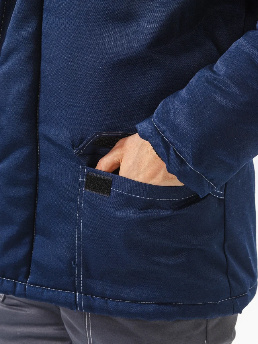 Куртка зимняя "УРАЛ" цвет: т.синий/оранжевый - фото 7