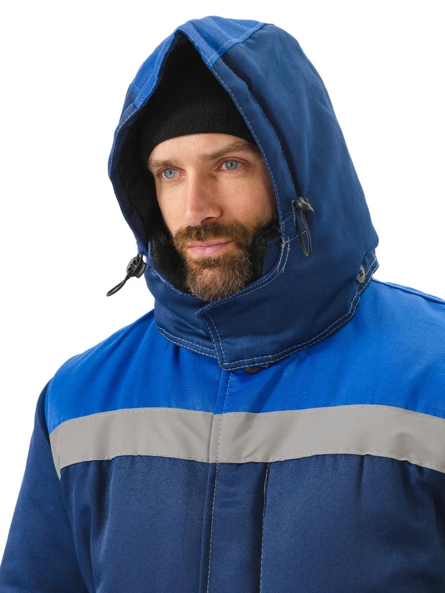 Куртка зимняя "УРАЛ" цвет: т.синий/василек - фото 5