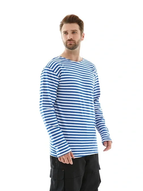 Лонгслив ТЕЛЬНЯШКА C1ML0301, зима, цвет Синий, Белый - фото 1