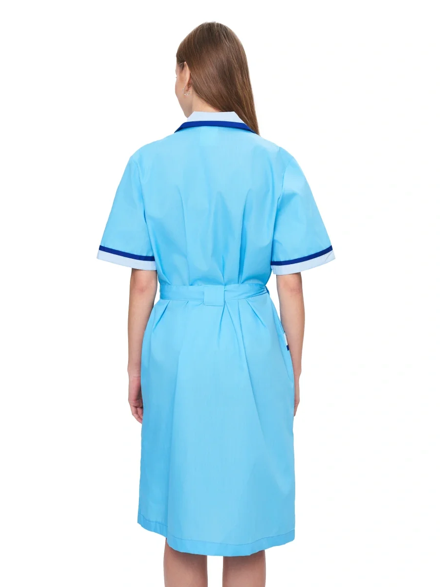 Халат женский "Прибой" цвет голубой/св.голубой/василек СКИДКА 20% - фото 3