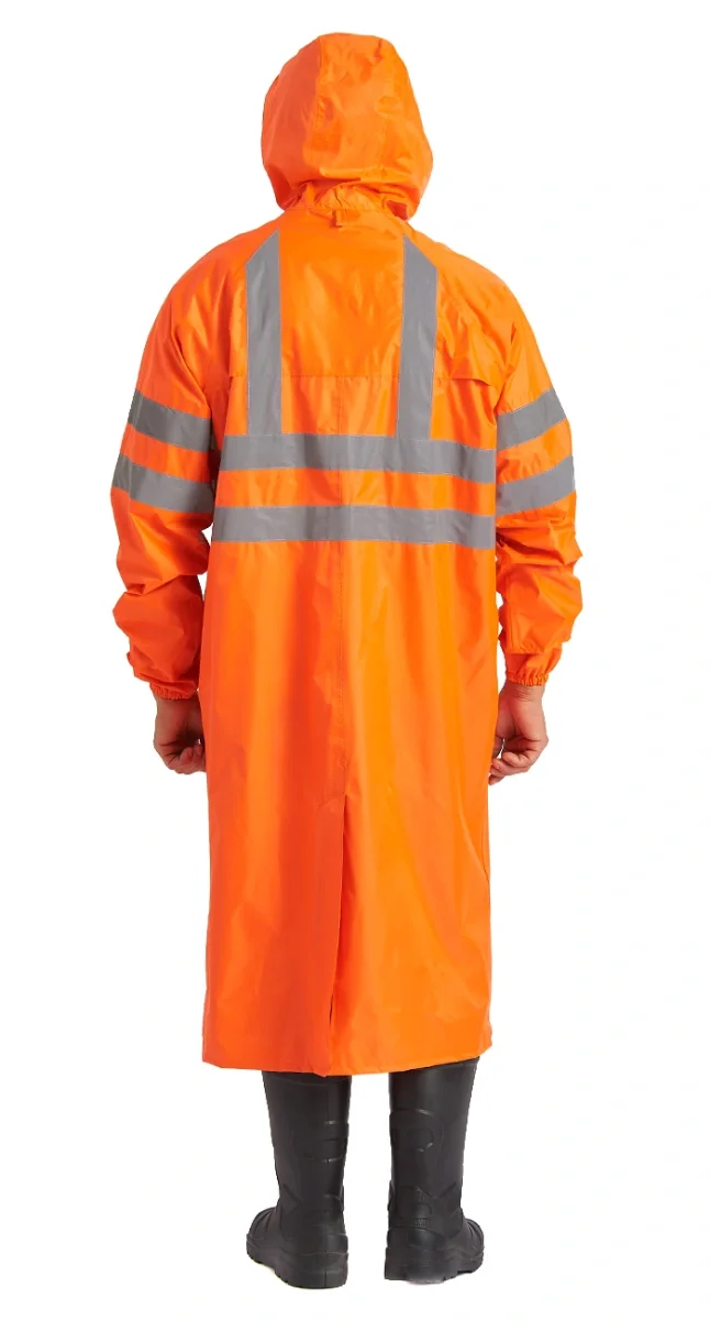 Плащ ВВЗ сигнальный нейлон с ПВХ оранжевый - фото 6