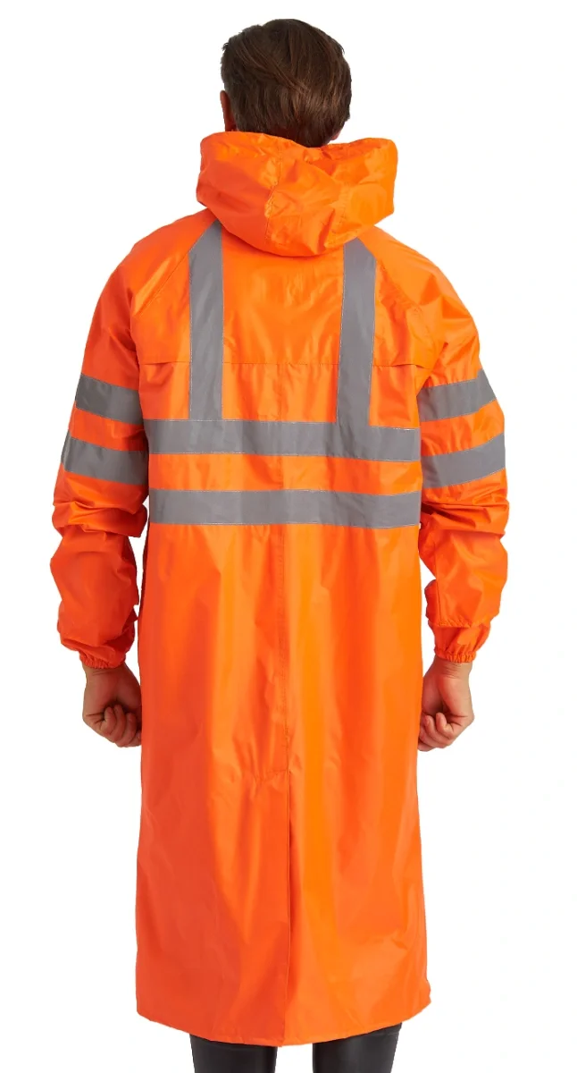 Плащ ВВЗ сигнальный нейлон с ПВХ оранжевый - фото 7
