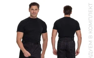 Брюки мужские "Люкс" чёрные модернизированного покроя с усиленными карманами - фото 8