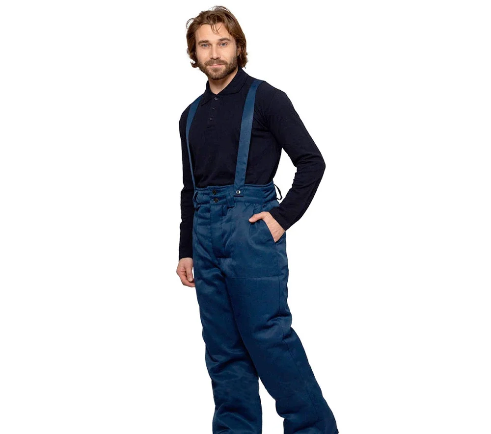 Брюки мужские утеплённые "Стандарт" тёмно-синие - фото 4