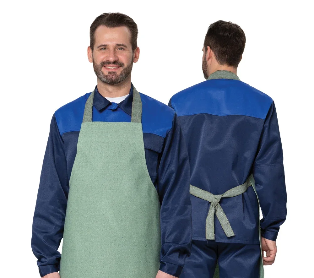 Фартук брезентовый хаки с огнестойкой пропиткой плотностью 460 г/м² - фото 1