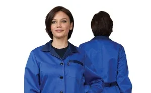 Халат женский "Универсальный" василёк/тёмно-синий эконом - фото 6