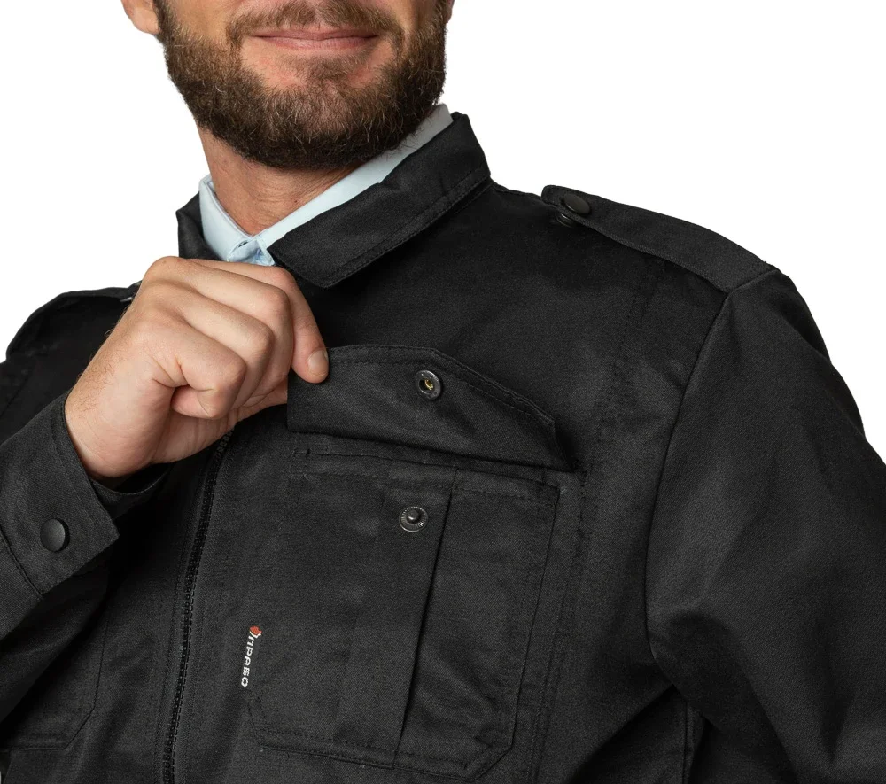 Костюм мужской "Альфа" чёрный (куртка и брюки) для охранников - фото 11