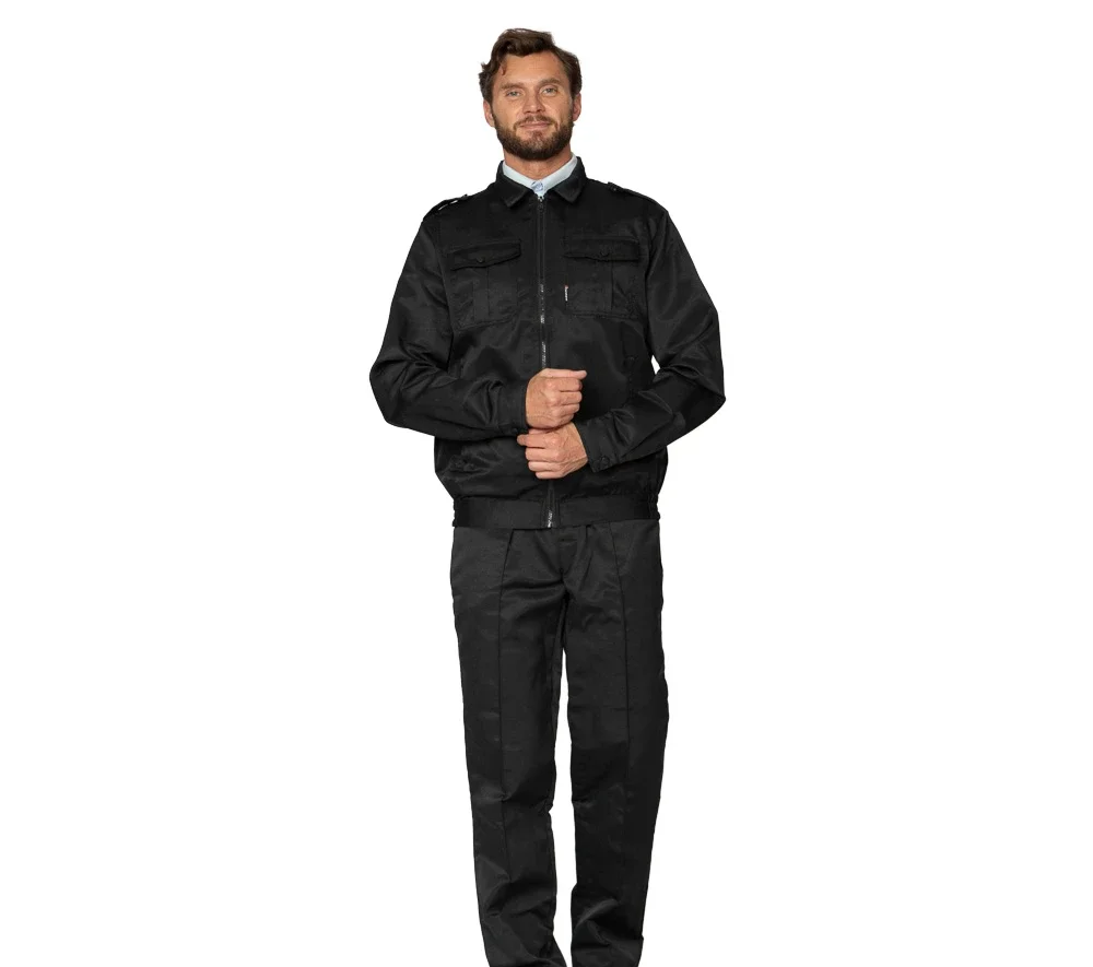 Костюм мужской "Альфа" чёрный (куртка и брюки) для охранников - фото 3