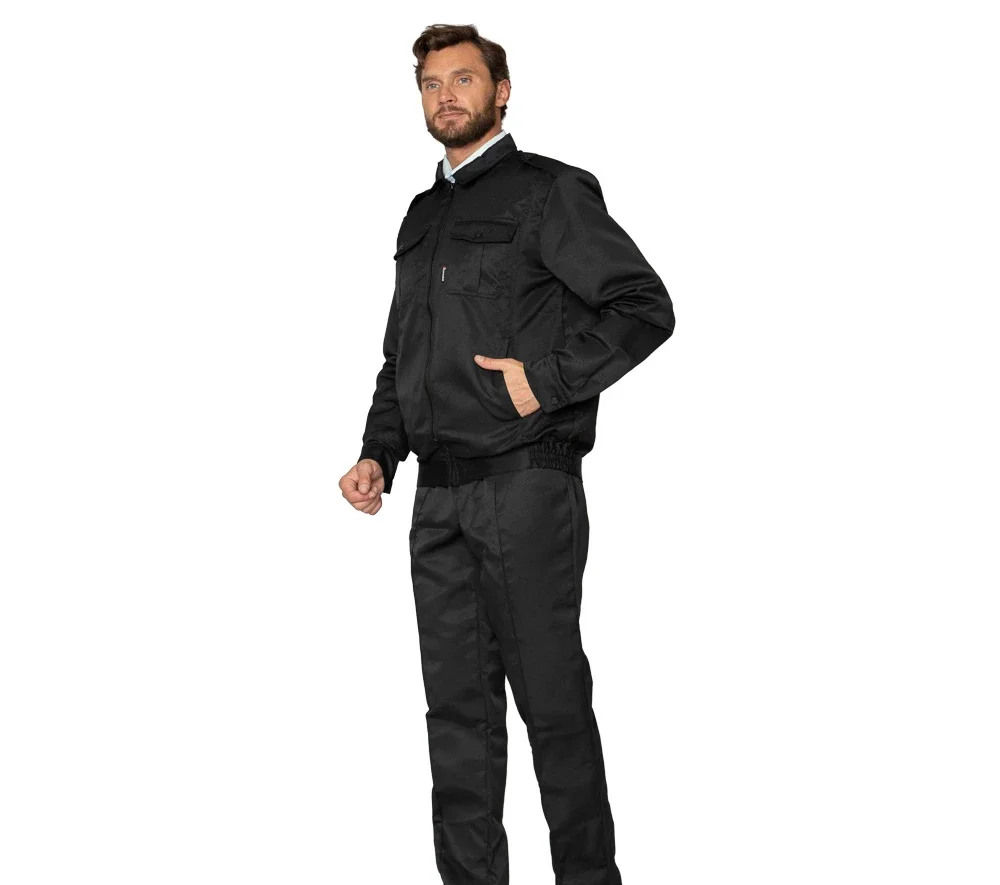Костюм мужской "Альфа" чёрный (куртка и брюки) для охранников - фото 5