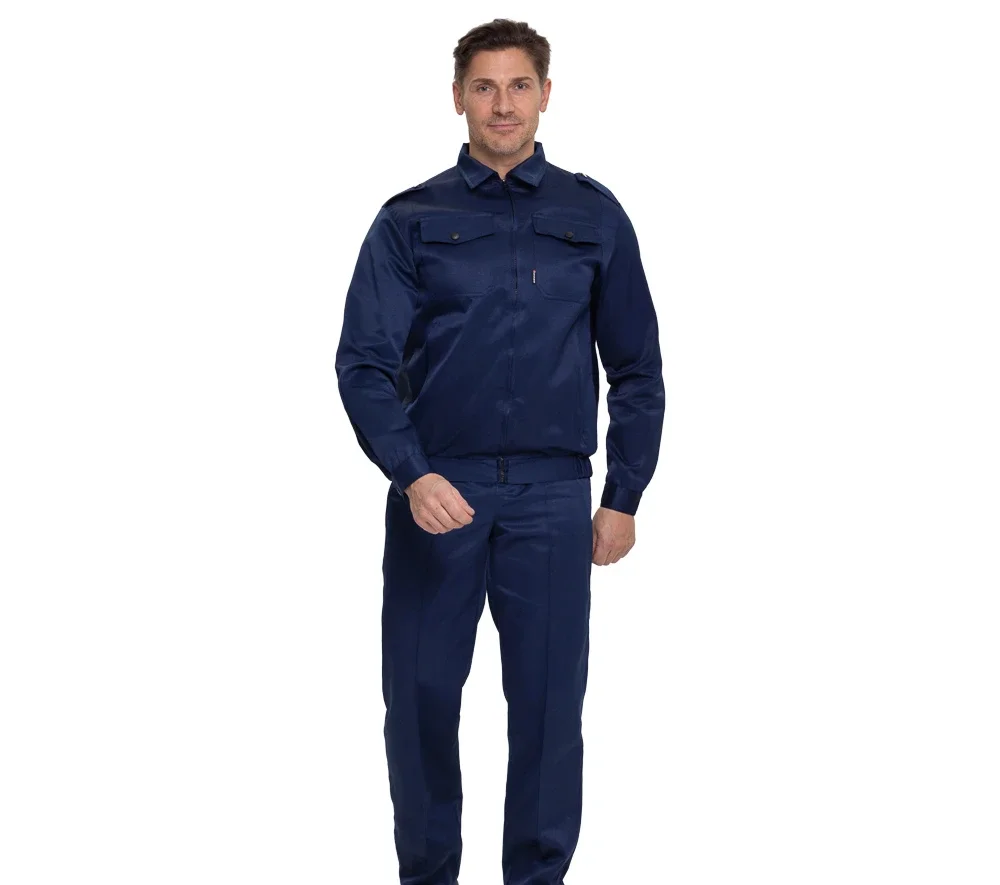 Костюм мужской "Альфа" синий (куртка и брюки) для охранников - фото 2