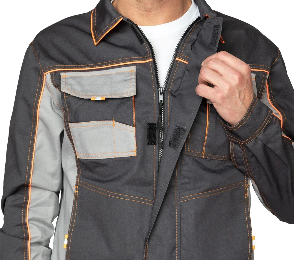 Костюм мужской "Бренд 1 2020" тёмно-серый/светло-серый (куртка и брюки) - фото 15