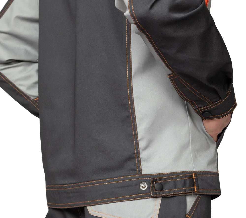 Костюм мужской "Бренд 1 2020" тёмно-серый/светло-серый (куртка и брюки) - фото 16