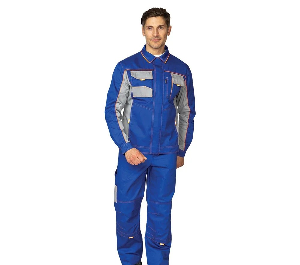 Костюм мужской "Бренд 1 2020" василёк/светло-серый (куртка и брюки) - фото 2
