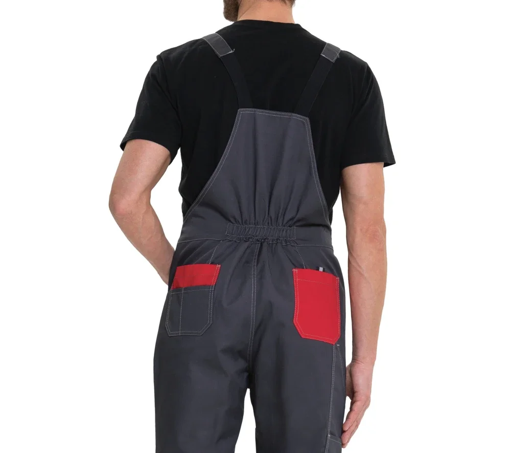 Костюм мужской "Бренд 2 2020" тёмно-серый/красный (куртка и полукомбинезон) - фото 17