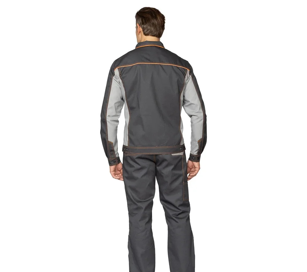Костюм мужской "Бренд 2 2020" тёмно-серый/светло-серый (куртка и полукомбинезон) - фото 13