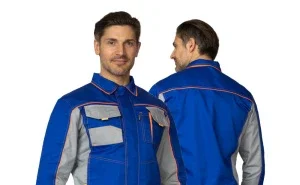 Костюм мужской "Бренд 2 2020" василёк/светло-серый (куртка и полукомбинезон) - фото 10