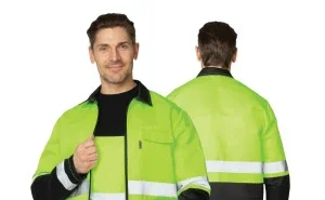 Костюм мужской летний "Спектр 2М" лимонный/чёрный 3 класса сигнальной защиты (куртка и полукомбинезон) - фото 9