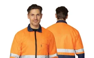 Костюм мужской летний "Спектр 2М" оранжевый/синий 3 класса сигнальной защиты (куртка и полукомбинезон) - фото 10