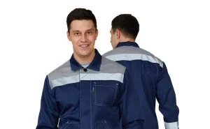 Костюм мужской "Пантеон СОП" синий/серый (куртка и брюки) - фото 7