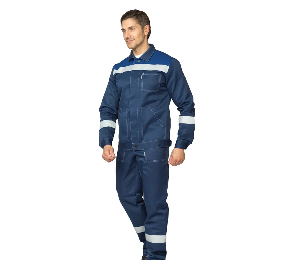 Костюм мужской "Пантеон СОП" синий/василёк (куртка и брюки) - фото 3