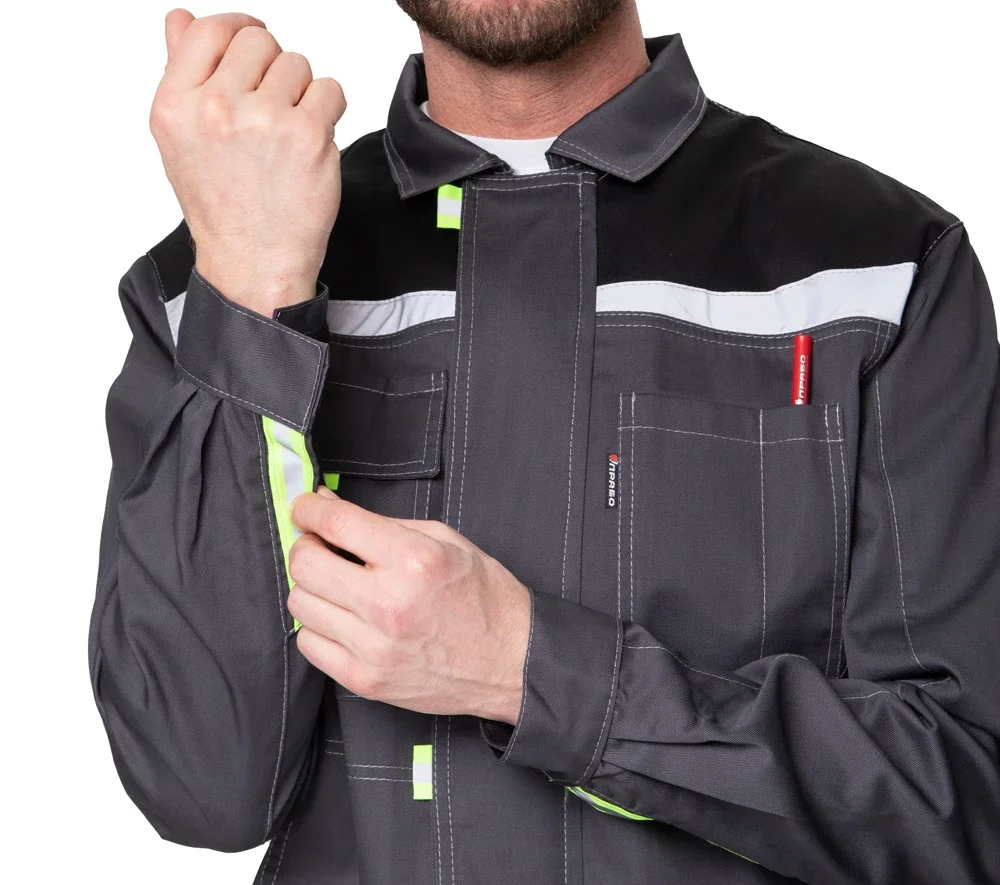 Костюм мужской "Профессионал 1" серый/чёрный (куртка и брюки) - фото 12