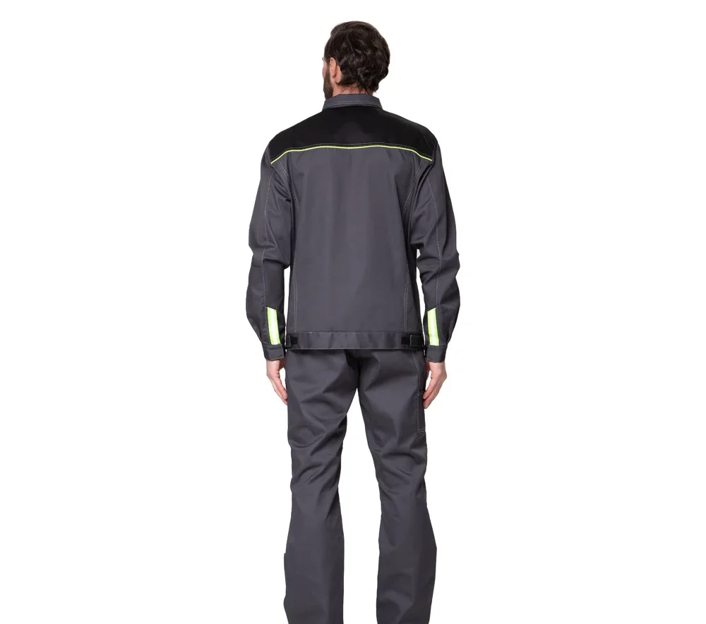 Костюм мужской "Профессионал 1" серый/чёрный (куртка и брюки) - фото 6