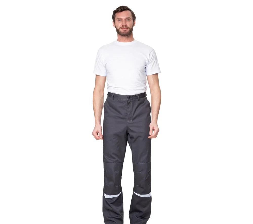 Костюм мужской "Профессионал 1" серый/чёрный (куртка и брюки) - фото 8