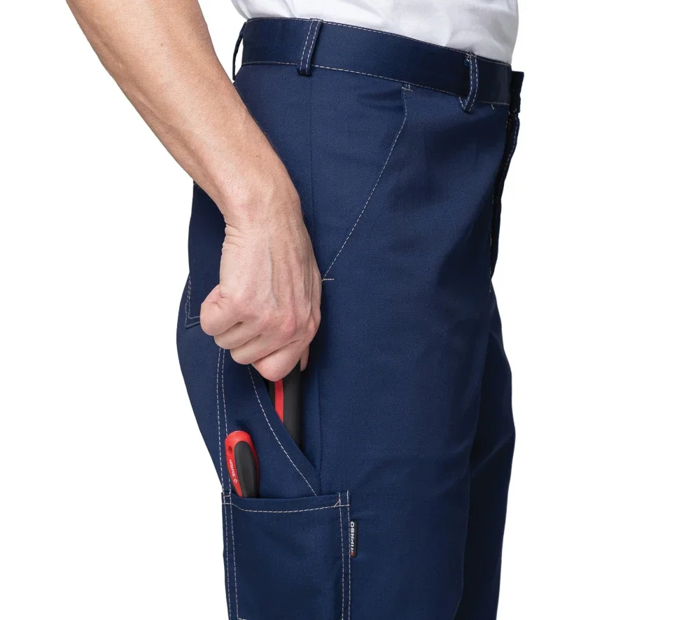 Костюм мужской "Профессионал 1" синий/бежевый (куртка и брюки) - фото 15