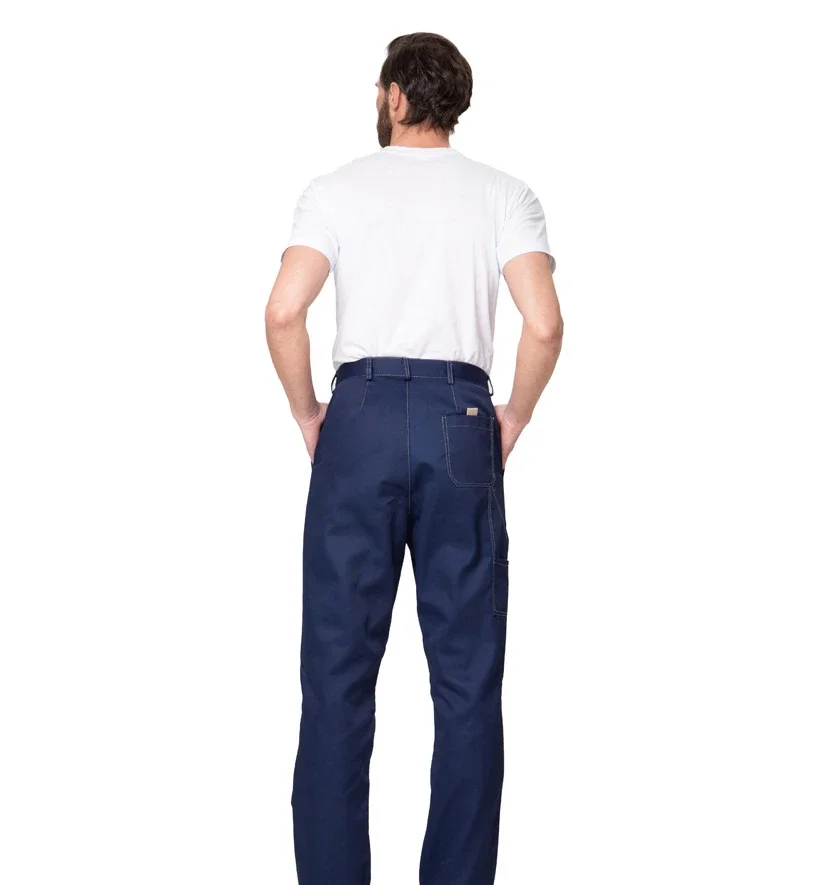 Костюм мужской "Профессионал 1" синий/бежевый (куртка и брюки) - фото 9