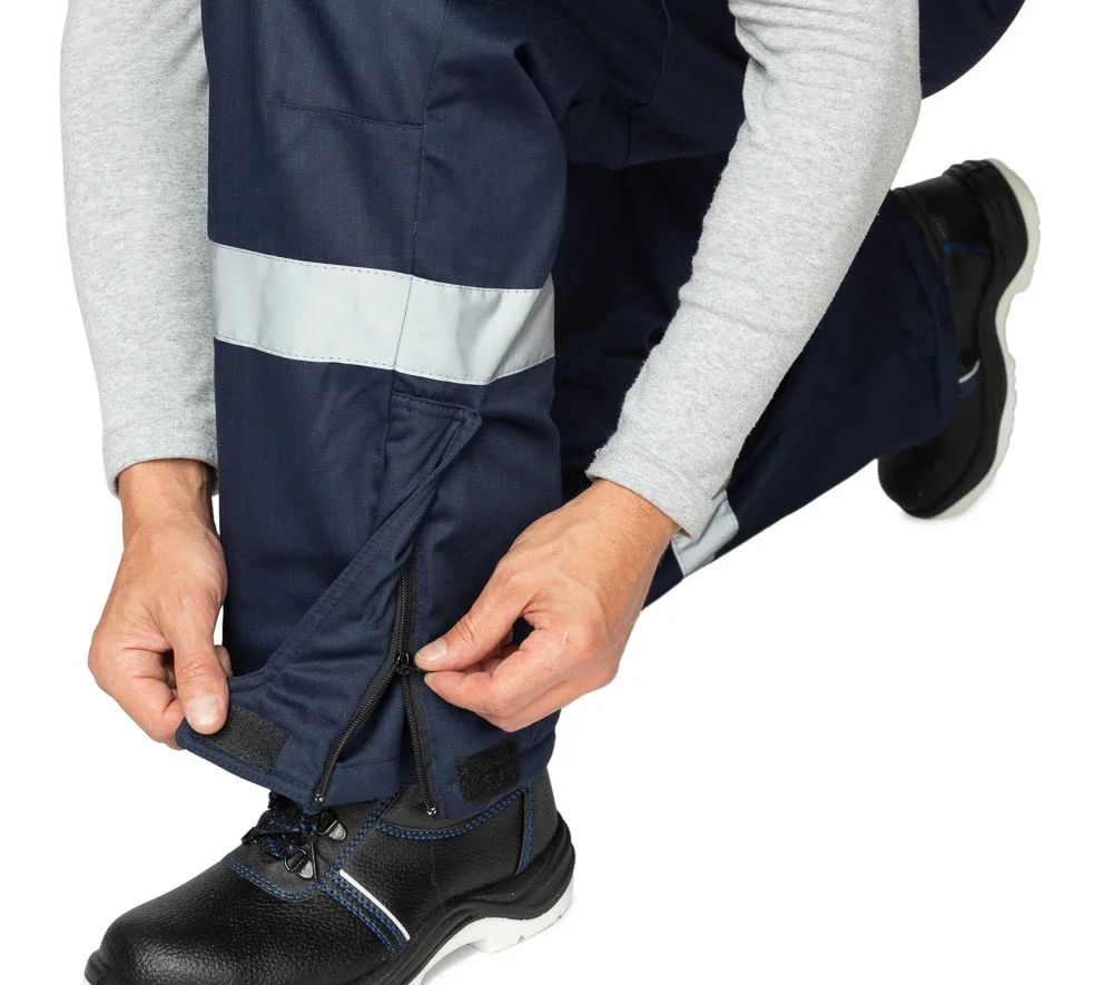 Костюм антистатический мужской утеплённый "Антистат" тёмно-синий/василёк (куртка и брюки) - фото 17