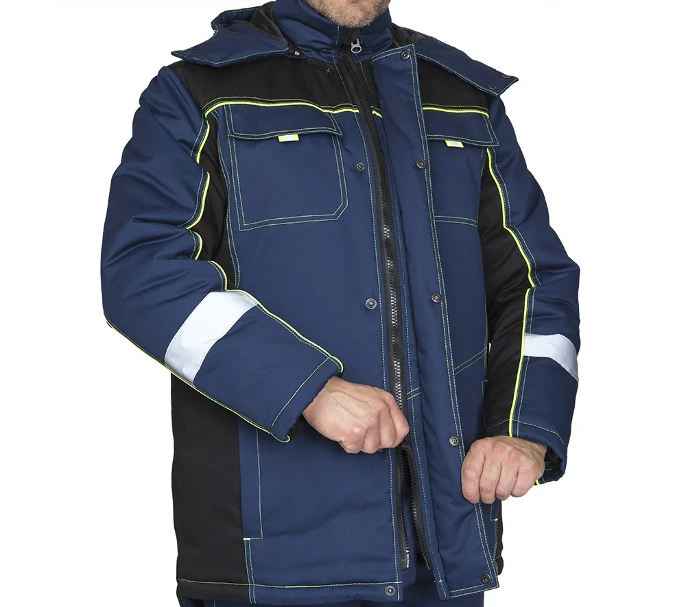 Костюм мужской утеплённый "Бренд К" тёмно-синий/чёрный - фото 10