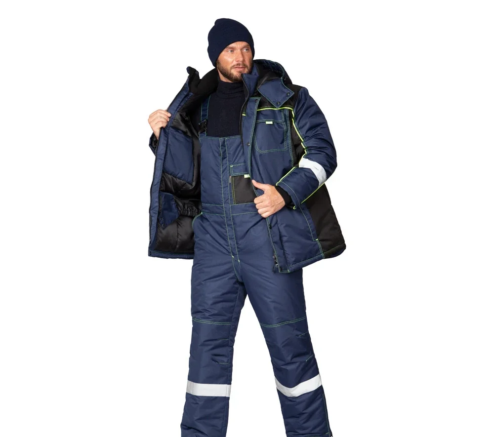 Костюм мужской утеплённый "Бренд Т" тёмно-синий/чёрный - фото 7
