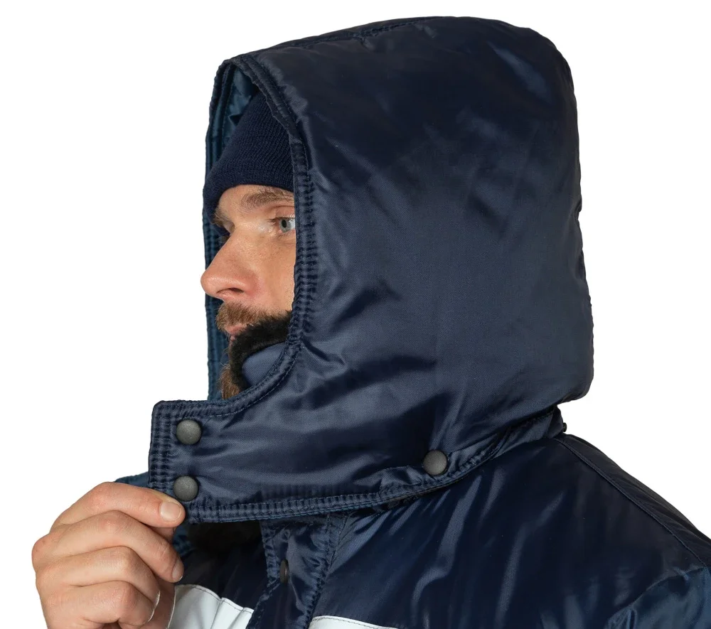 Костюм мужской утеплённый "Мастер 2" тёмно-синий (куртка и полукомбинезон) - фото 15