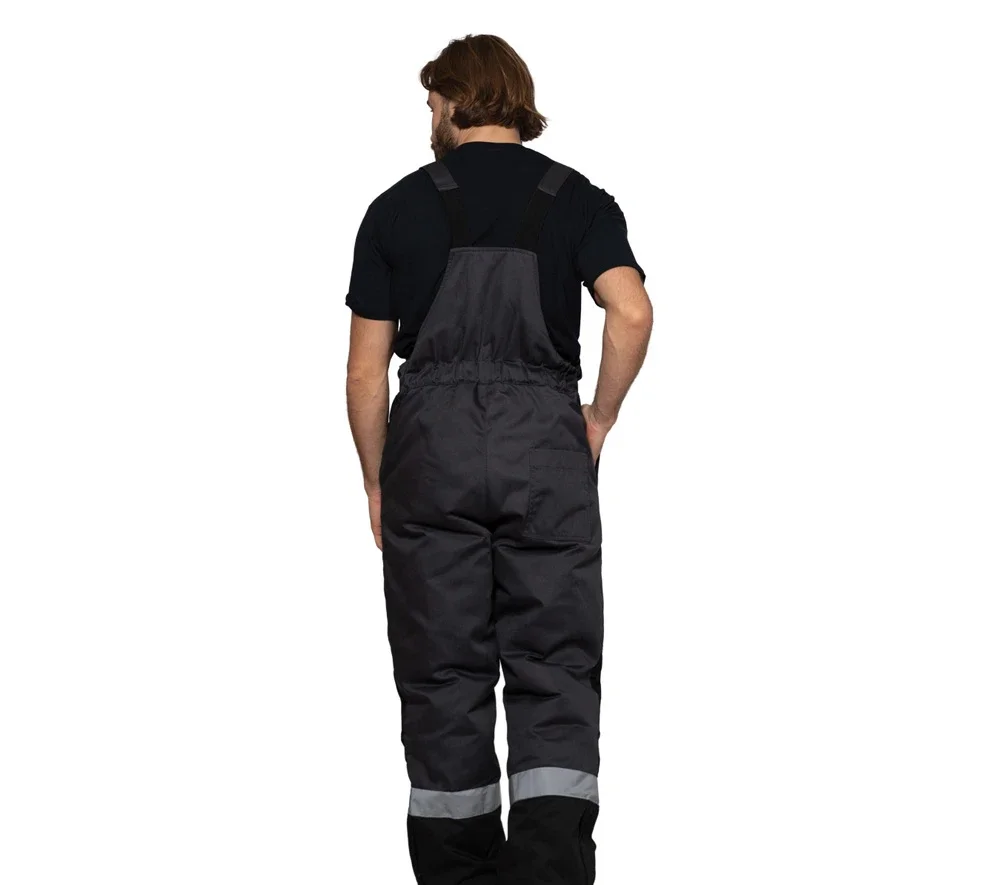 Костюм мужской утеплённый "Профессионал 2" тёмно-серый/чёрный (куртка и полукомбинезон) - фото 6