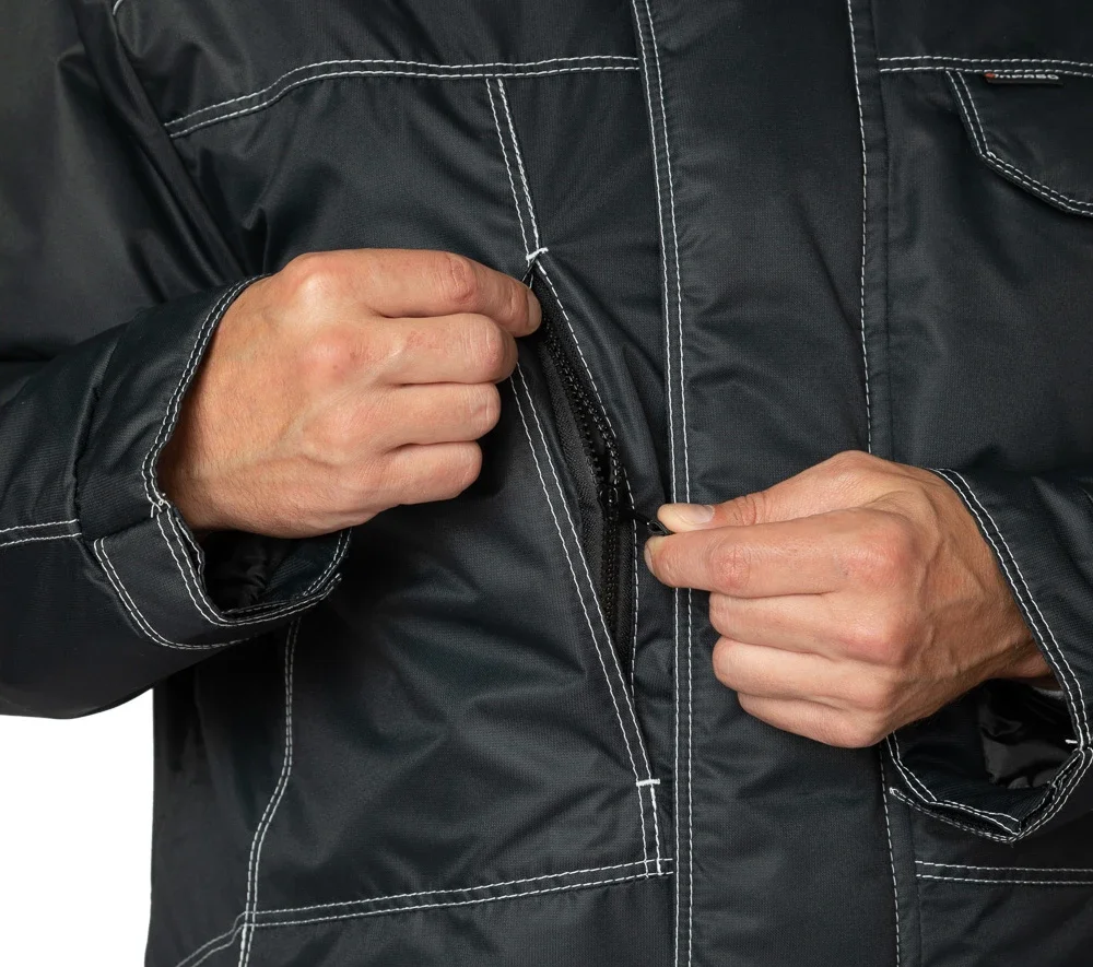 Костюм мужской утеплённый "Викинг" чёрный (куртка и брюки) - фото 14