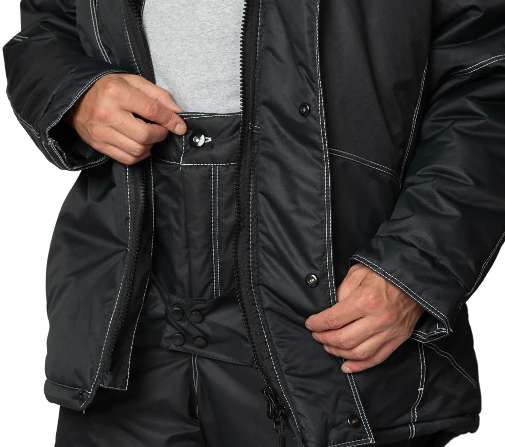 Костюм мужской утеплённый "Викинг" чёрный (куртка и брюки) - фото 24