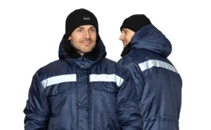 Костюм мужской утеплённый "Мастер 1" синий (куртка и брюки) - фото 9