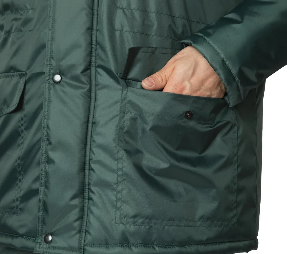 Костюм мужской утеплённый "Мастер 1" зелёный (куртка и брюки) - фото 9