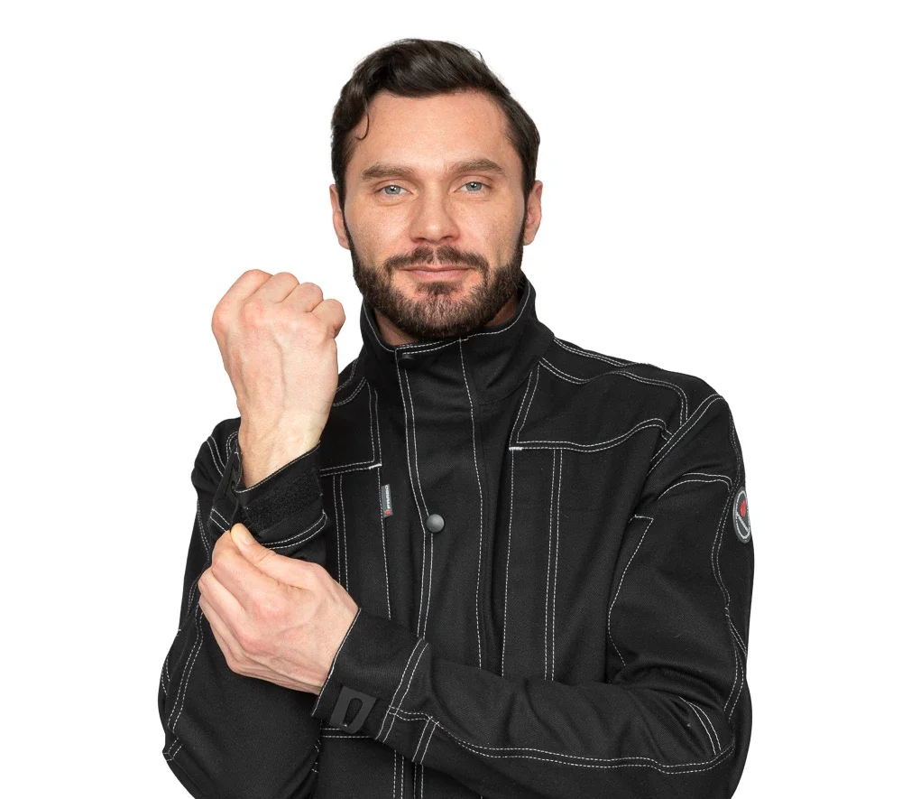 Костюм мужской "Викинг 2021" чёрный (куртка и брюки) - фото 19