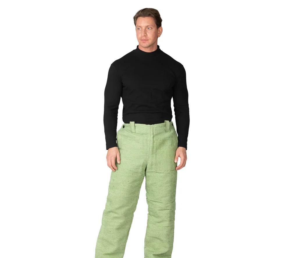 Костюм сварщика утеплённый брезентовый с огнестойкой пропиткой хаки - фото 6