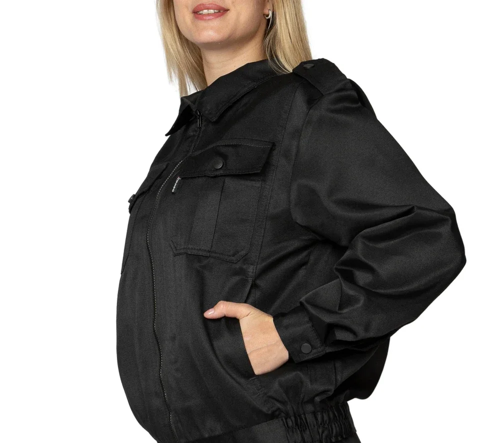 Костюм женский "Альфа" чёрный для сотрудниц охранных предприятий (куртка и брюки) - фото 8