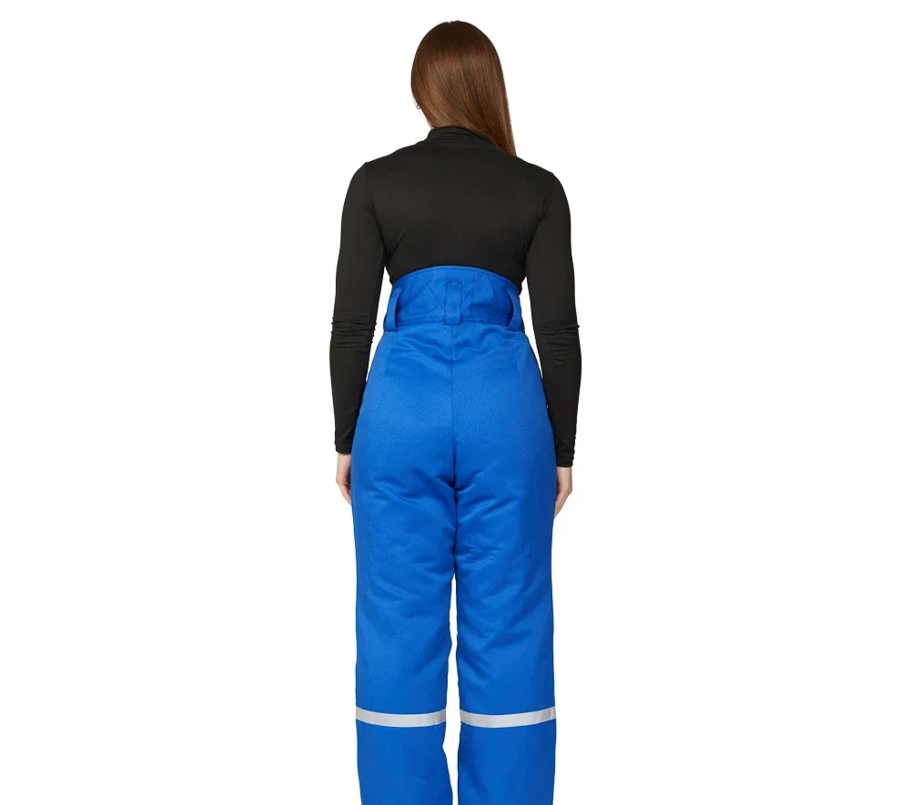 Костюм женский утеплённый "Стройка" (куртка и брюки) василёк/синий/красный - фото 15
