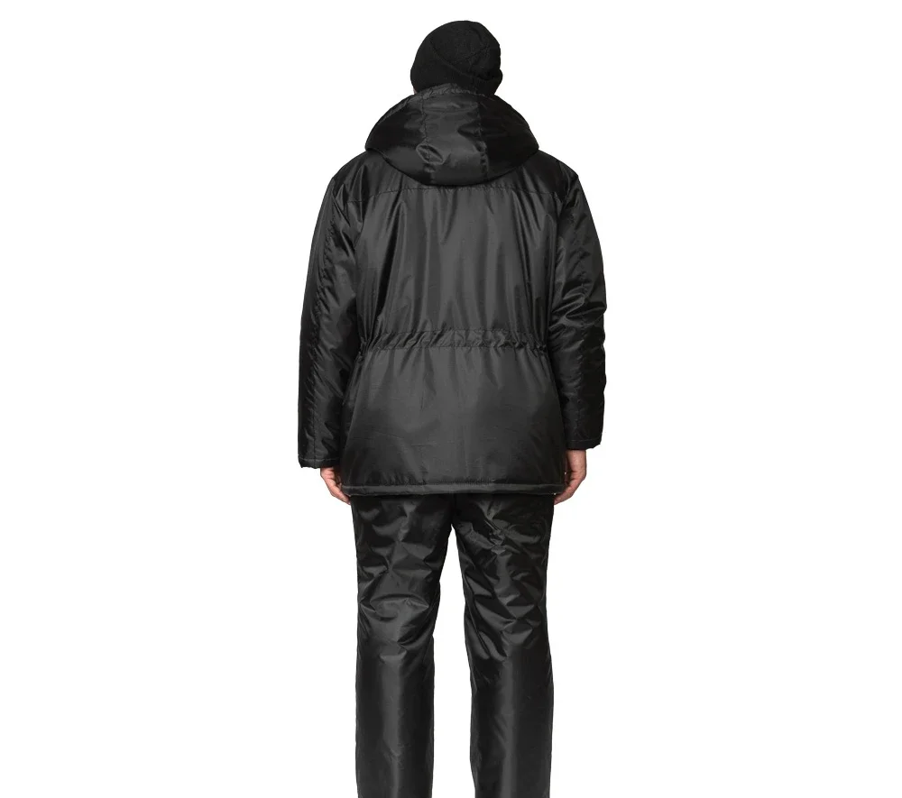 Куртка мужская утеплённая "Альфа" удлинённая чёрная - фото 4