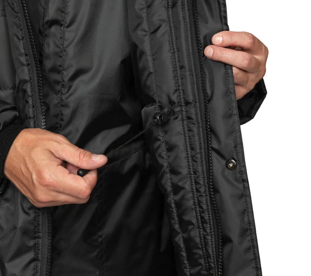 Куртка мужская утеплённая "Альфа" удлинённая чёрная - фото 7