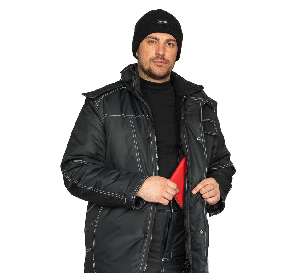 Куртка мужская утеплённая "Викинг" чёрная - фото 5