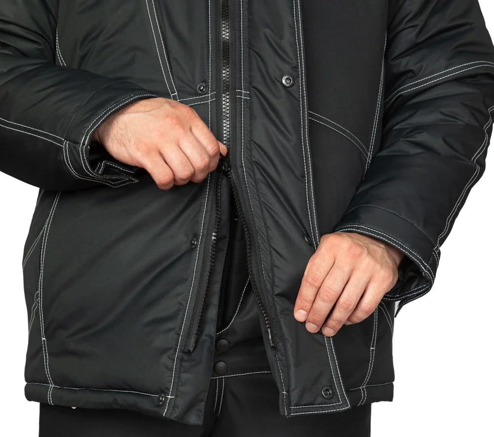 Куртка мужская утеплённая "Викинг" чёрная - фото 9