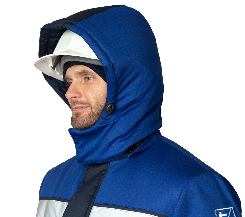 Куртка антистатическая мужская утеплённая "Антистат" тёмно-синий/василёк - фото 10