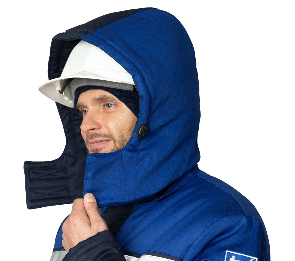 Куртка антистатическая мужская утеплённая "Антистат" тёмно-синий/василёк - фото 11