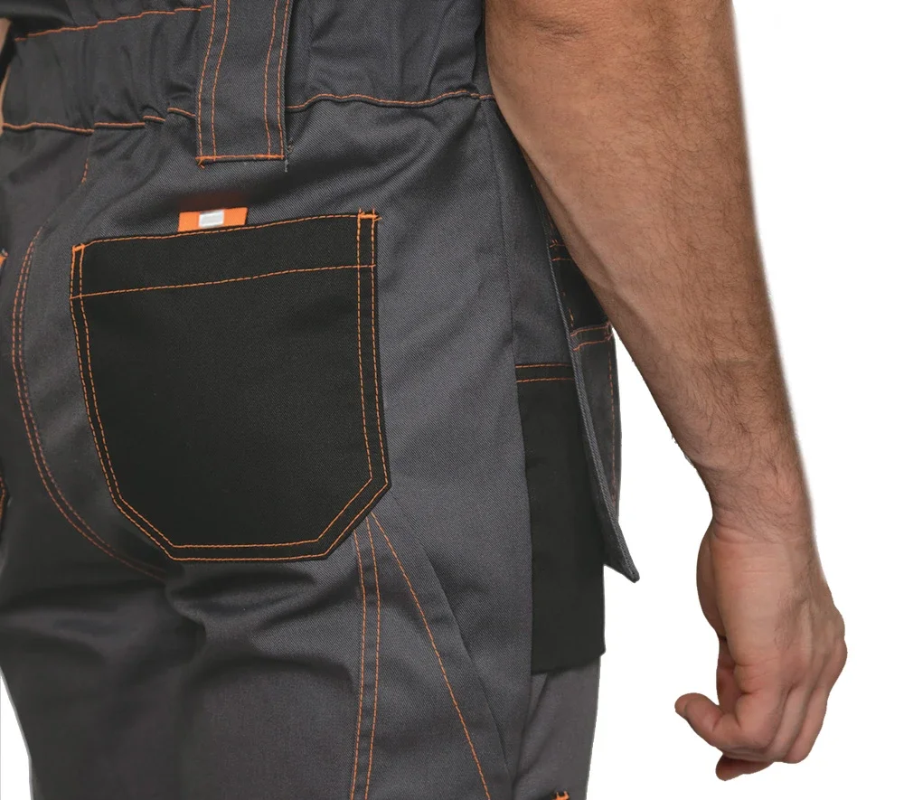 Полукомбинезон мужской "Бренд" серый/чёрный - фото 6